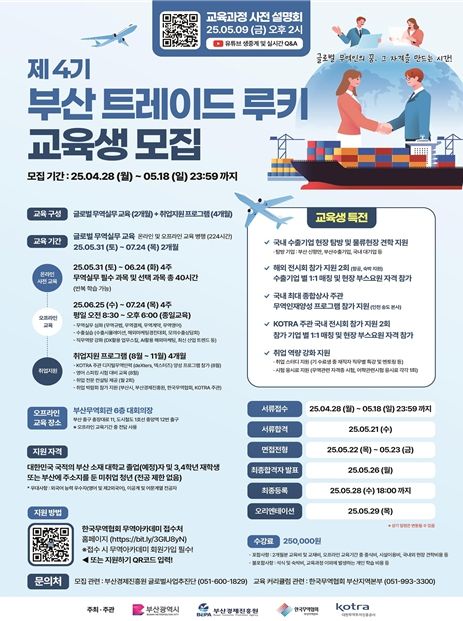 「제4기 부산 트레이드 루키」 교육생 모집